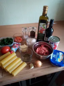 Cannelloni Bologneser Art im Spinatbett