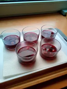 Schwarzwälder-Kirsch-Dessert auf Biskuit