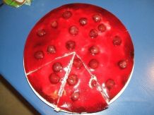 Milchreis-Kirsch-Torte mit Spekulatiusboden