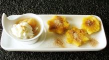 Resteessen: Süße knusprige Kartoffelklöße mit winterlichem Kompott
