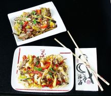 Lauwarmer asiatischer Rindfleischsalat & asiatische Rindfleischpfanne