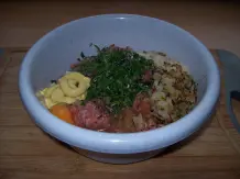 Rosenkohl-Auflauf mit Hackbällchen