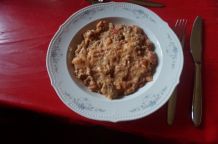 Hacksuppe für das Partybuffet
