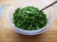 Grie Soß (Grüne Soße) mit Eiern und frischen Matjes