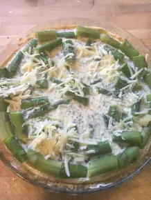 Tarte mit grünem Spargel