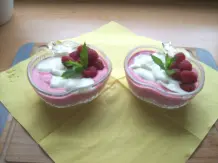 Quark-Frischkäse-Himbeer-Dessert