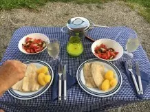 Bodenseefelchen mit in Butter geschwenkten Drillingen