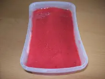 Sorbet aus frischen Himbeeren