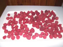 Sorbet aus frischen Himbeeren
