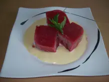 Sorbet aus frischen Himbeeren