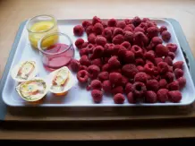 Sorbet aus frischen Himbeeren