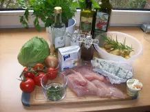 Hähnchen-Schnitzel in Gorgonzola-Soße