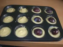 Leckere Pflaumen-Muffins mit Marzipan