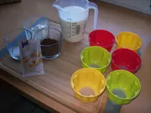 Selbst gemachter Schokopudding mit Kirschkompott und Sahne