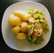 Kartoffeln mit Frischkäse-Joghurt-Gemüse-Dip