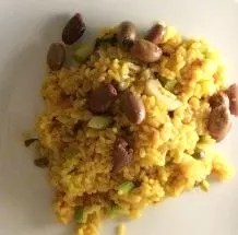 Safran-Risotto mit Gemüse
