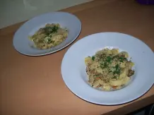 Nudelpfanne mit Waldpilzen