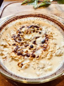 Lachs-Krabbengratin mit rotem Reis