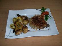 Schweinekotelett mit frittiertem Sauerkraut