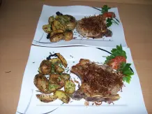 Schweinekotelett mit frittiertem Sauerkraut