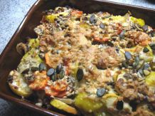 Kartoffel-Apfel-Auflauf mit Katenschinken