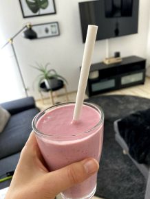 Proteinreicher Skyr-Himbeer-Smoothie