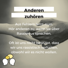 Rassismus bekämpfen: Wie kann ich helfen?