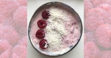 Kokos-Himbeer-Joghurt mit Raffaello