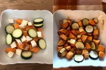 Süßkartoffel mit Hirtenkäse - Rezept aus nur drei Zutaten