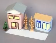 Kleine Häuser aus Tetra Paks basteln