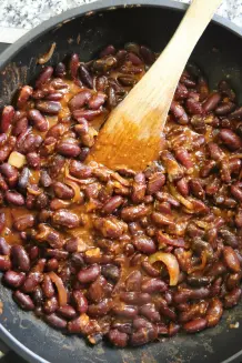 Überbackene Nachos mit Kidneybohnen