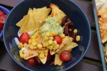 Überbackene Nachos mit Kidneybohnen