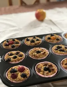 Frühstücksmuffins mit Haferflocken
