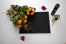 DIY-Idee mit getrockneten Blumen