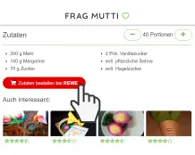 Zutaten nach Hause liefern lassen mit dem Rewe-Button