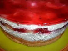 Windbeuteltorte mit Himbeeren