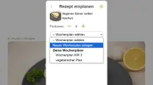 Wochenplaner für Rezepte: Essensplan für eine Woche erstellen