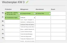 Wochenplaner für Rezepte: Essensplan für eine Woche erstellen