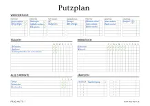Putzplan: Wohnung sauber halten mit PDF-Vorlage zum Ausdrucken