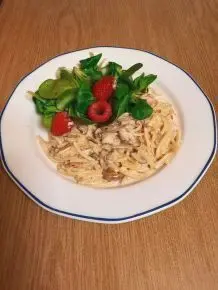 Resteverwertung: Spaghetti mit Champignon-Rahmsoße
