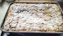 Mohn-Streusel-Kuchen mit Rumrosinen