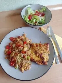 Gemüse-Reis-Pfanne mit Putenfilet (indische Art)