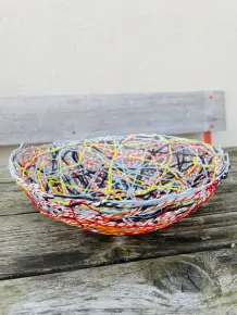 Schale aus Garnresten basteln – DIY Anleitung