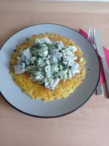 Matjessalat mit Rösti