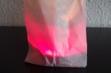 Tischlaterne aus Frühstücksbeutel