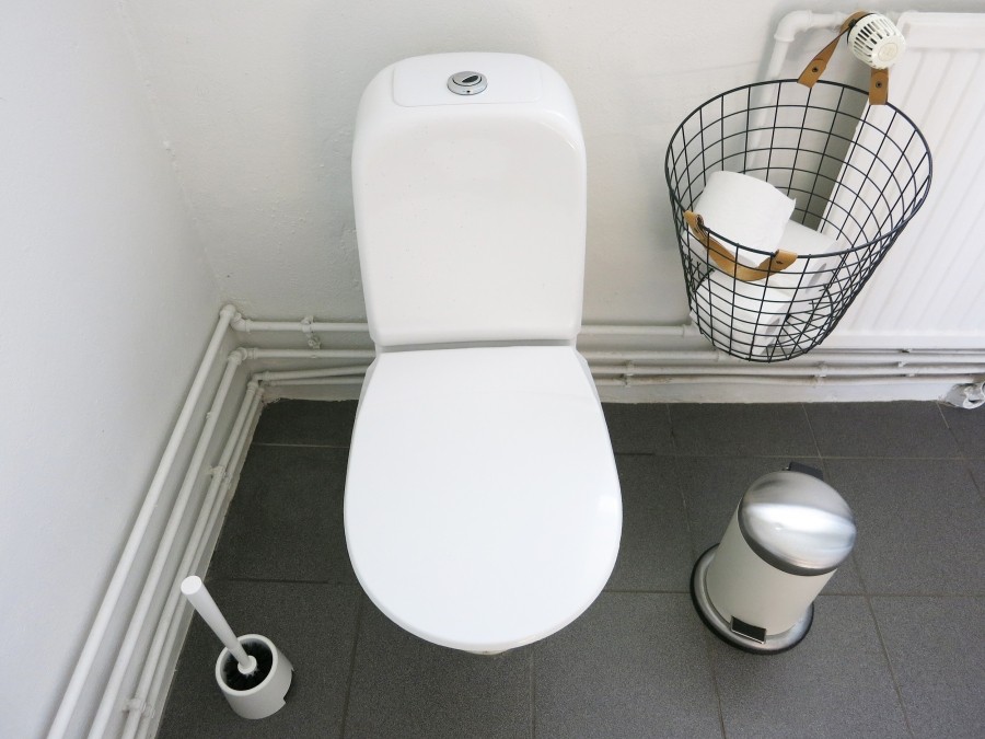 Schmunzeltipp, zum Toilettenwasser sparen: Mit einem Backstein im Spülkasten Wasser beim Spülen einsparen. 