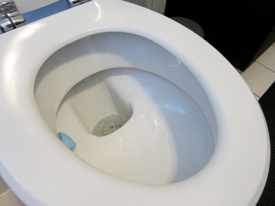 Mit ca. 200 ml Essigessenz bekommt man einen verschmutzten Toilettenabfluss wieder sauber.