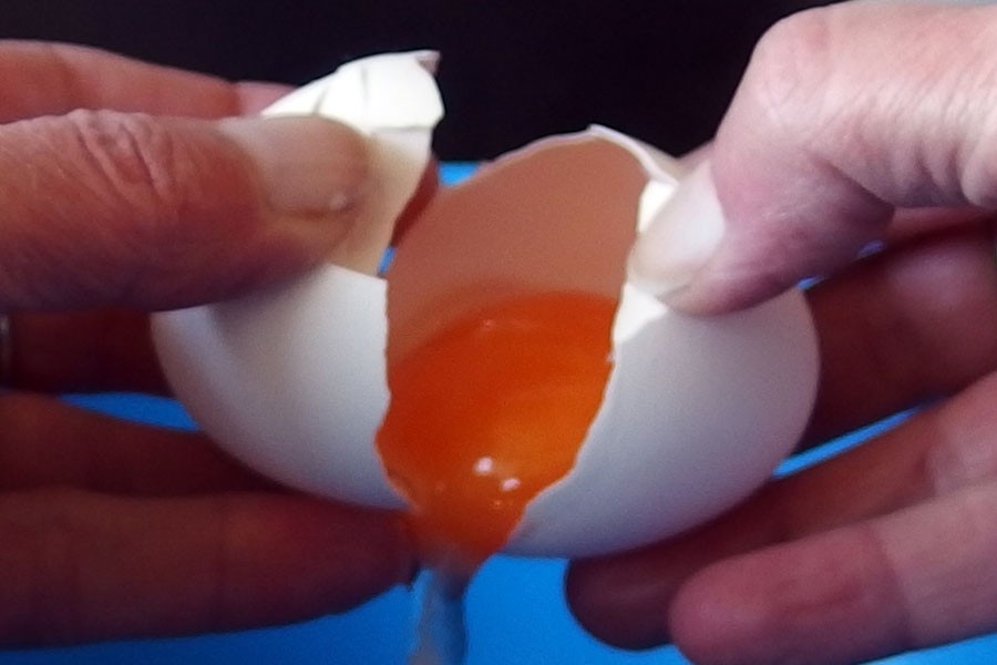 Eier aufschlagen, prüfen und trennen leicht gemacht.