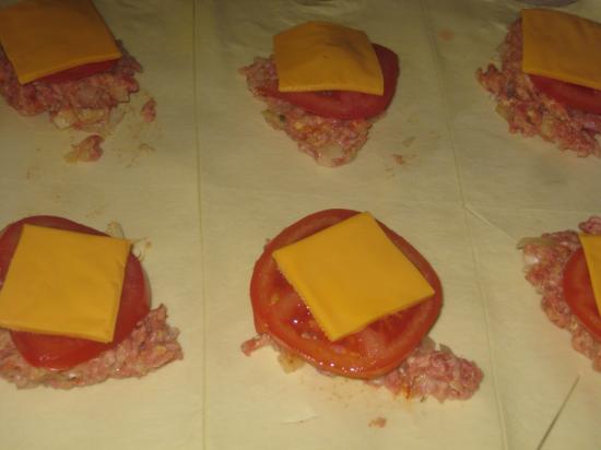Tomaten Hackfleisch und Käse