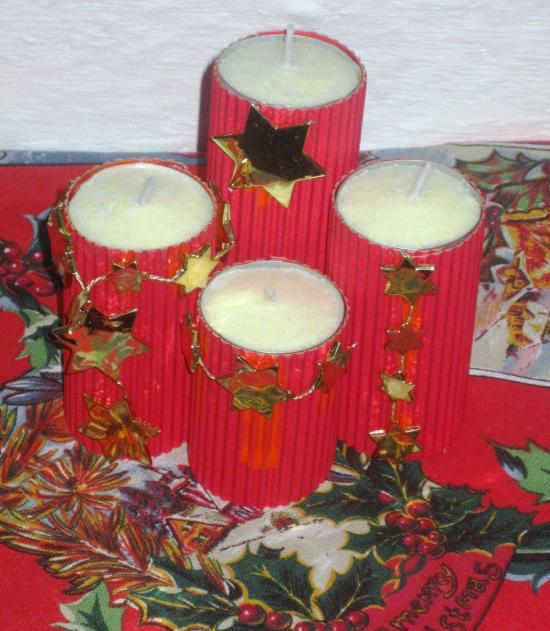 Weihnachtliche Kerzenhalter